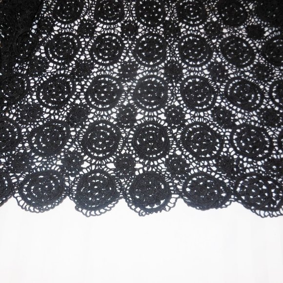 Blouse Black Lace NEW Long Sleeve tunic blouse see-through summer tunic top - Picture 11 of 13